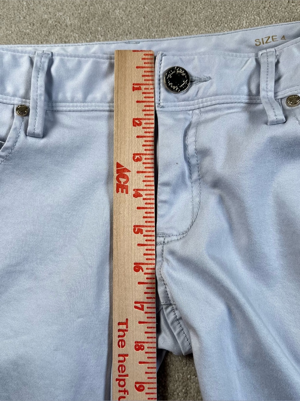 Lilly Pulitzer Worth Skinny Pants 5 Pocket Light Blue/Gray Women's 4 - Picture 9 of 10